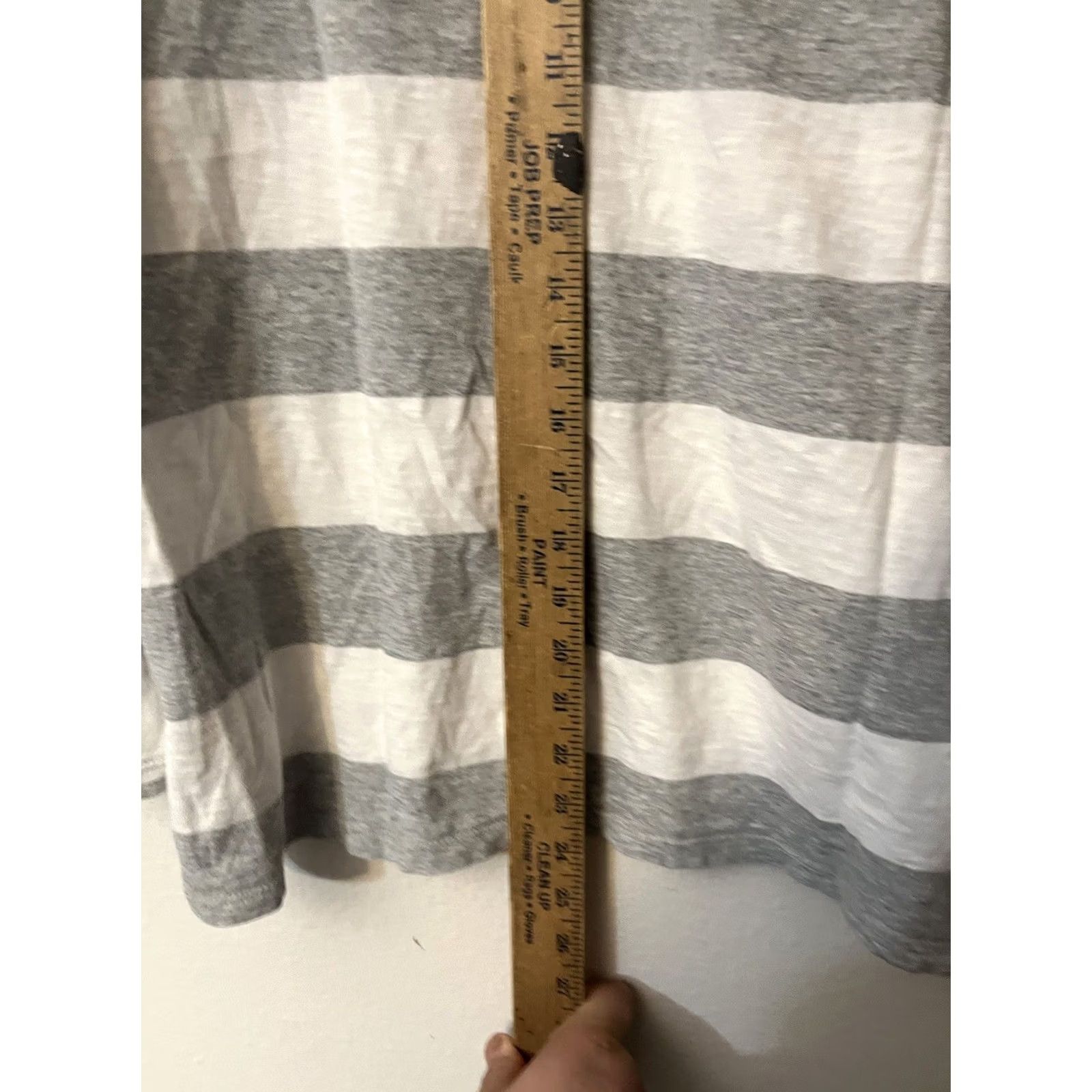 Gap Gap Maternity The Essential Crew Neck T-Shirt M Gray Striped Long Sleeve Cotton Women Size M / US 6-8 / IT 42-44 - 4 Thumbnail