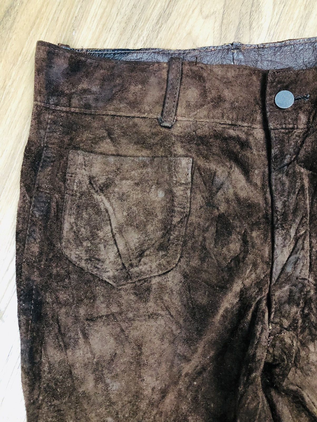 If Six Was Nine Rare Canadiaz Suede Leather Pants Flare (38) Size US 30 / EU 46 - 5 Thumbnail