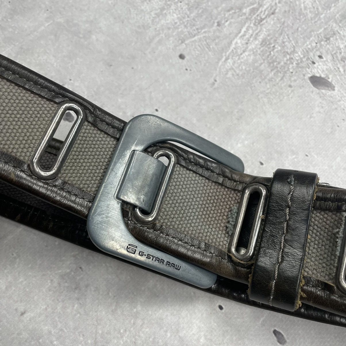 G-Star × Japanese Brand × Vintage Vintage avantgarde G-star RAW leather belt y2k Size ONE SIZE - 15 Thumbnail