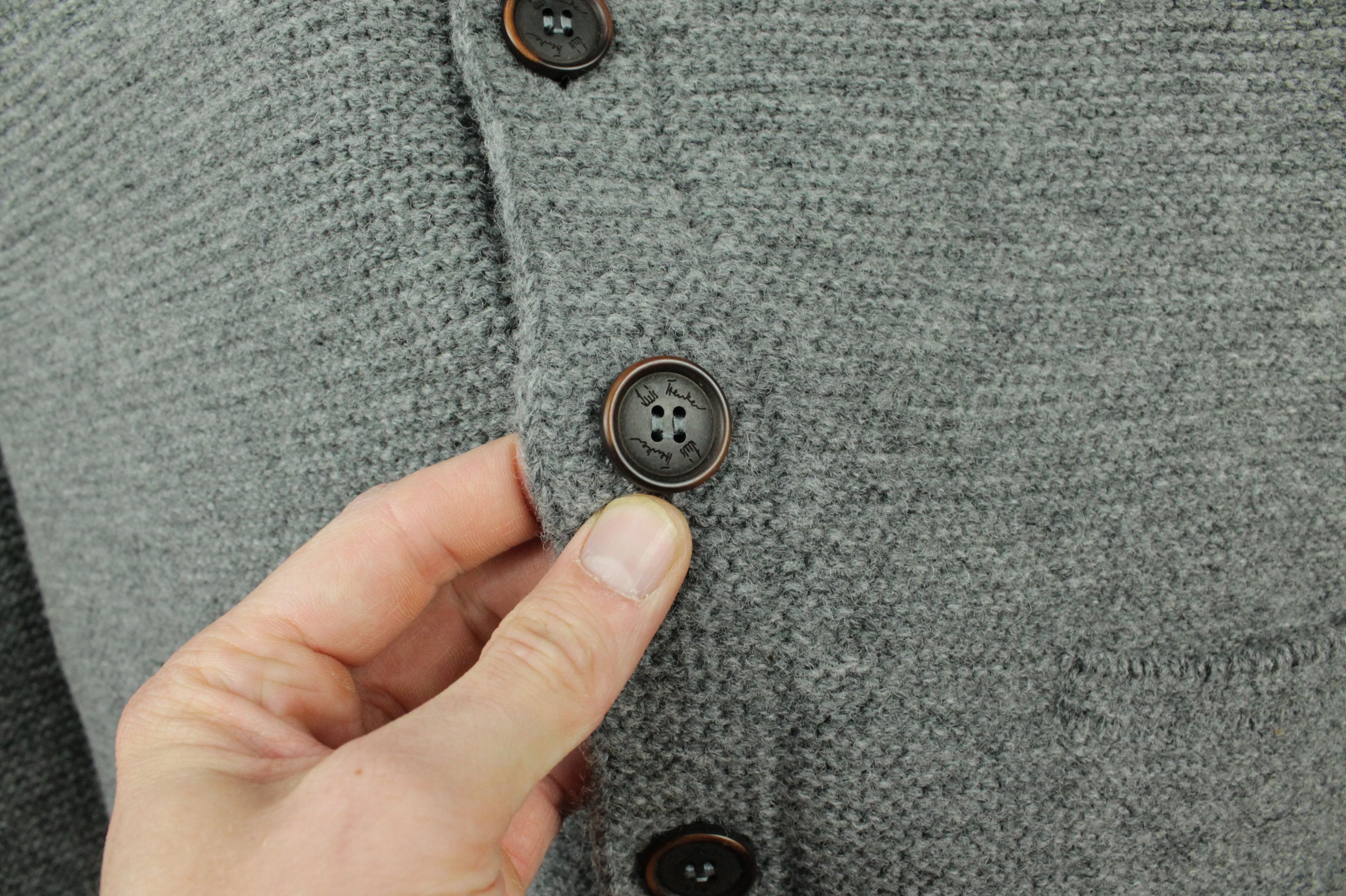 Luigi Borrelli Luis Trenker Heritage Wool Blend Knit Jacket Women's Gray Size L / US 10 / IT 46 - 4 Thumbnail