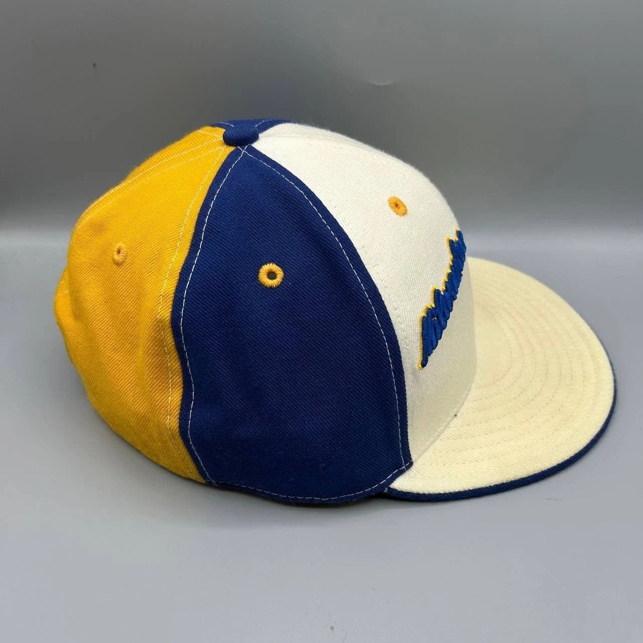 New Era Milwaukee Brewers Hat Men 7 1/4 Embroidered MLB Fitted Wool Size ONE SIZE - 8 Thumbnail