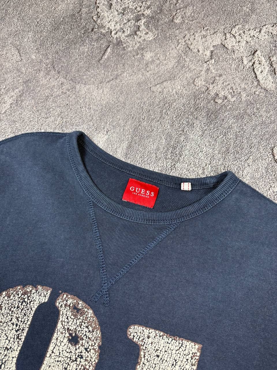 Guess Y2K Guess 2000s Distressed Blue Pullover Streetwear Size US M / EU 48-50 / 2 - 5 Thumbnail
