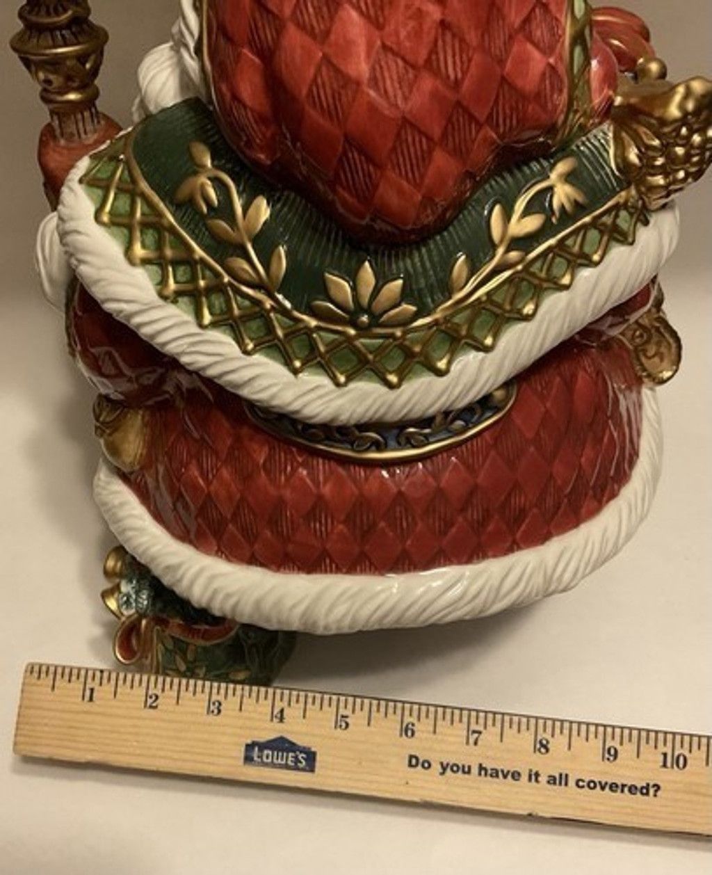 Other NWOB Fitz & Floyd Jolly Ole St. Nick Cookie Jar with Staff Size ONE SIZE - 4 Thumbnail
