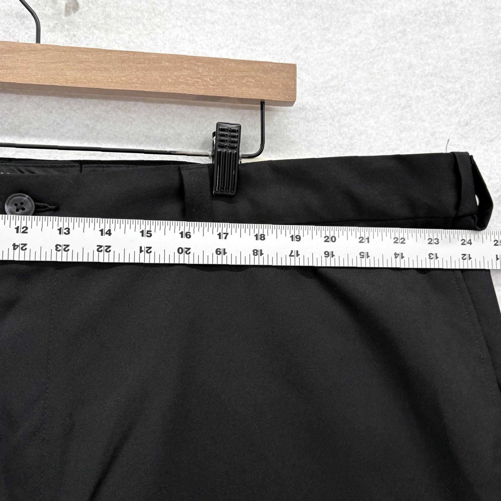 Vintage Oak Hill Dress Pants Mens 48x30 Black Wrinkle Resistant Big & Tall Polyester Microfiber Flat Front Front Zip Pockets Solid Business Slim Mens Size US 32 / EU 48 - 6 Thumbnail