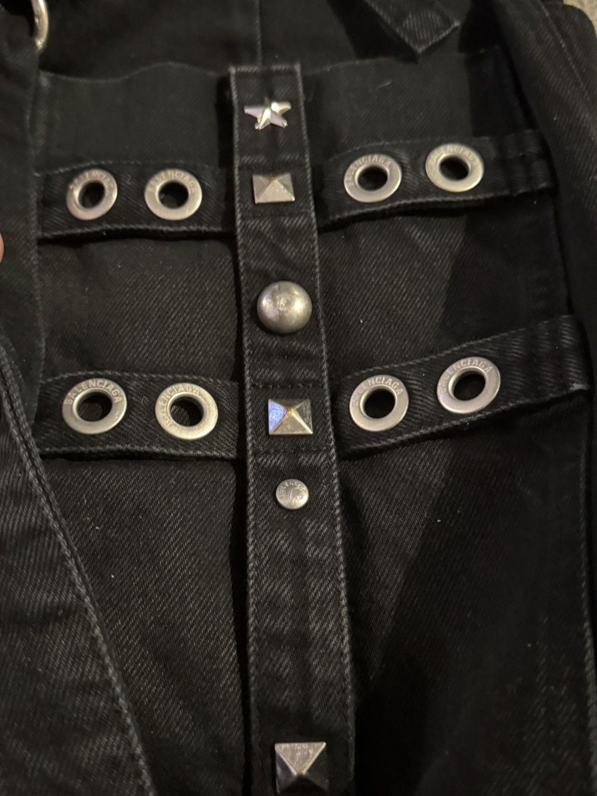 Balenciaga BALENCIAGA - Black denim ravers *RARE! Size US 30 / EU 46 - 8 Thumbnail