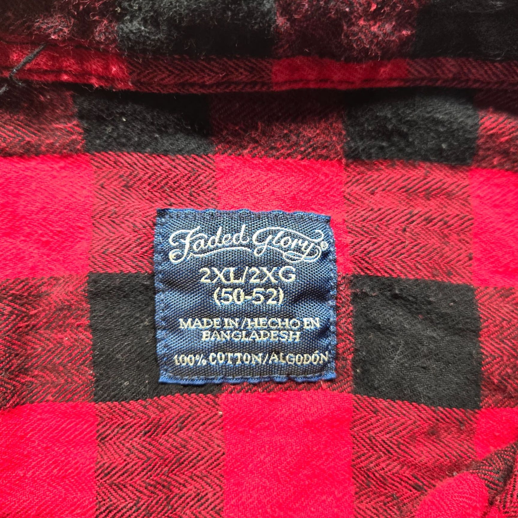 Faded Glory Faded Glory Shirt Button-Up Plaid Red 2XL Adults Mens Long Sleeve Casual Workwear Button-Down Vintage: No? Size US XXL / EU 58 / 5 - 3 Thumbnail