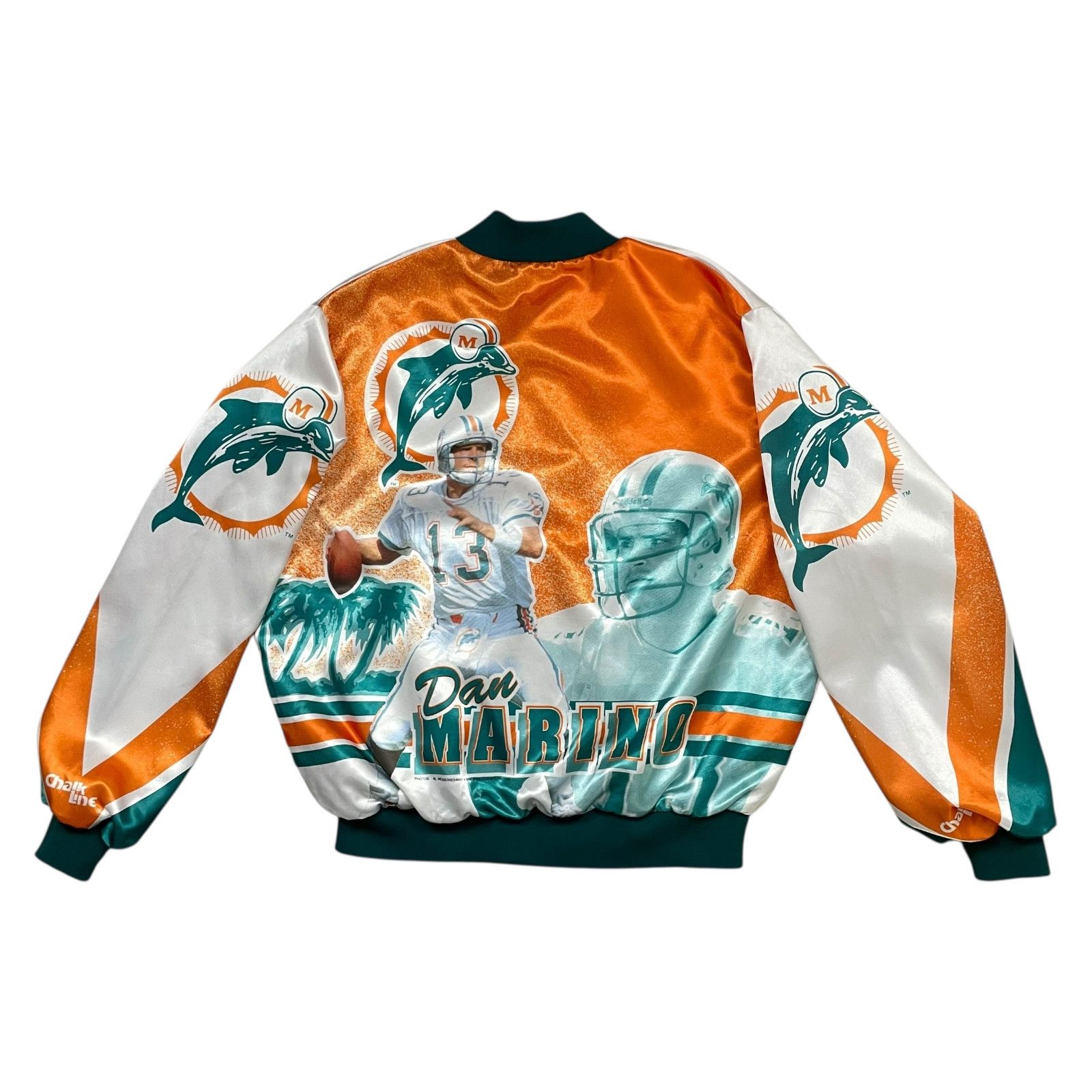 NFL 90s MIAMI DOLPHINS DAN MARINO CHALK LINE FANIMATION JACKET Size US L / EU 52-54 / 3 - 1 Thumbnail