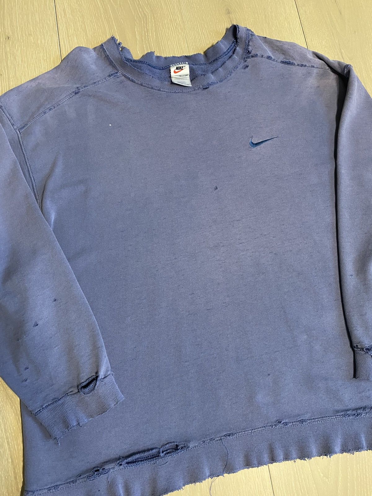 Nike 1990’s Nike Thrashed Crewneck Size US XL / EU 56 / 4 - 3 Thumbnail
