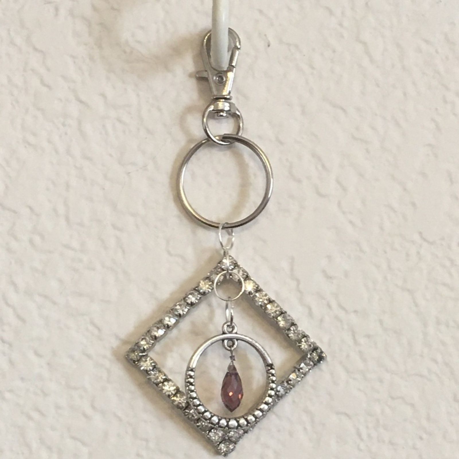 Handmade Vintage repurpose salvaged estate gem keychain Size ONE SIZE - 1 Thumbnail