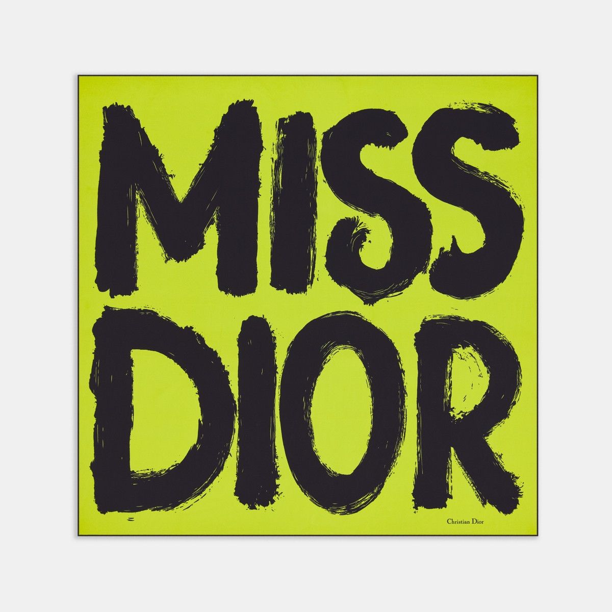 Dior o1bcso1str0226 Size:OS/90 Square Scarf in Lime Green Size ONE SIZE - 2 Thumbnail