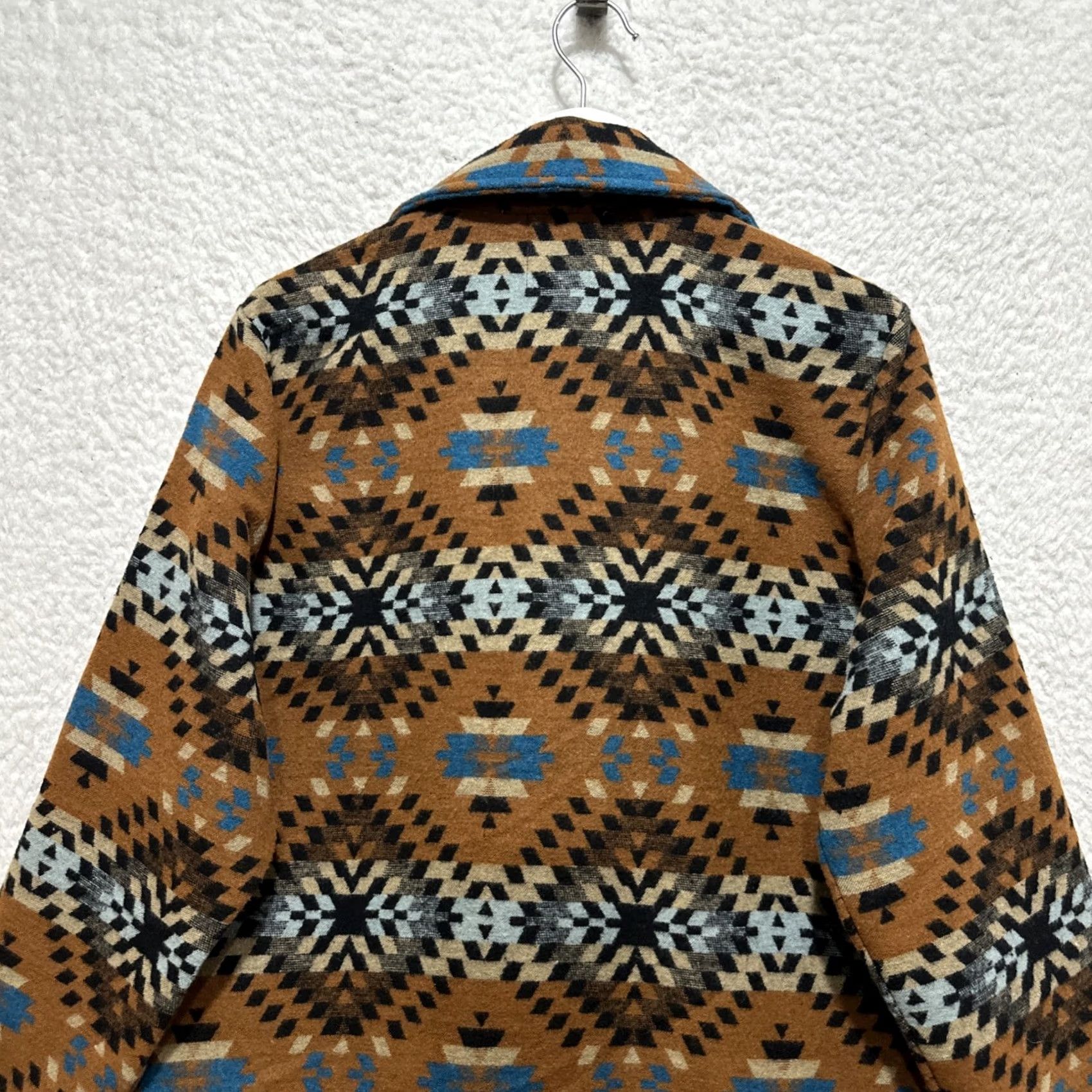 Vintage Cotton & Rye Outfitters Aztec Western Geometric Blazer Jacket Brown Size L Size 42R - 6 Thumbnail