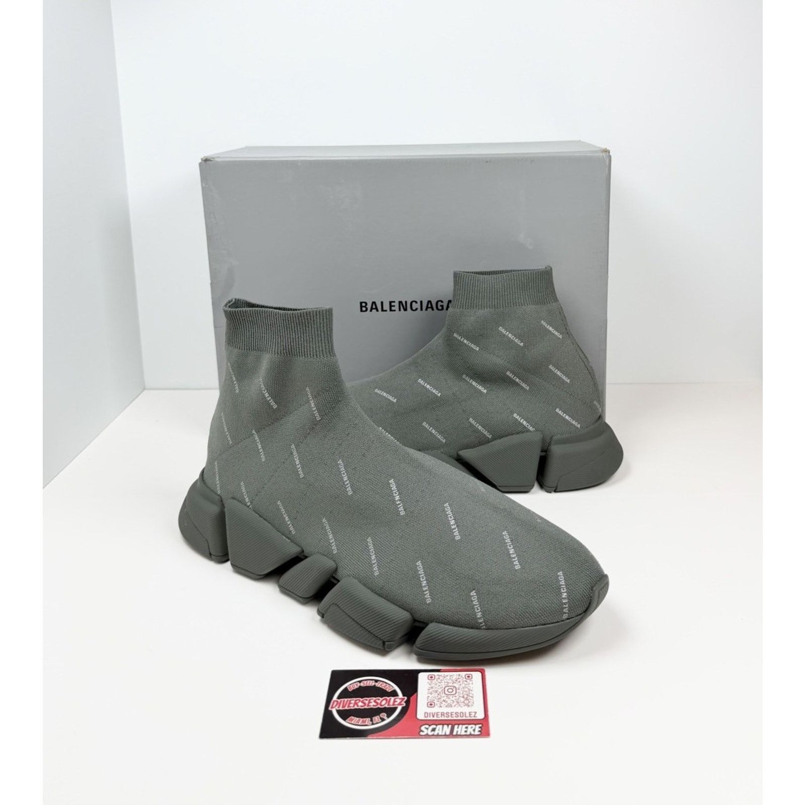 Balenciaga Size 46EU/13US - Balenciaga 2.0 Speed Olive Green NEW Size US 13 / EU 46 - 1 Thumbnail