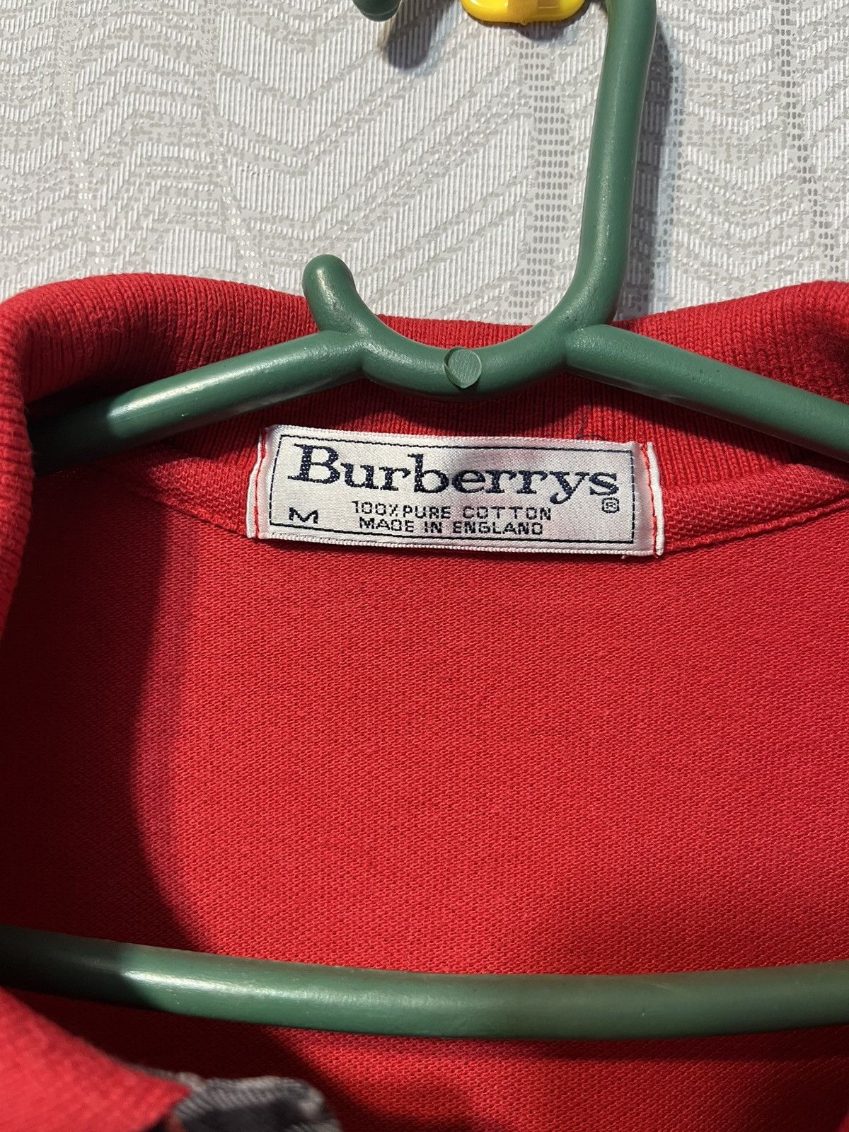 Burberry × Vintage Burberry’s Vintage Men’s Red Cotton Polo Shirt Size M Size US M / EU 48-50 / 2 - 6 Thumbnail
