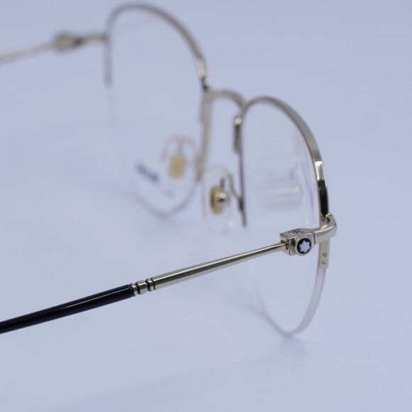 Montblanc Montblanc MB0129O 004 Eyeglasses Gold 52mm Aviator Frame Size ONE SIZE - 11 Thumbnail