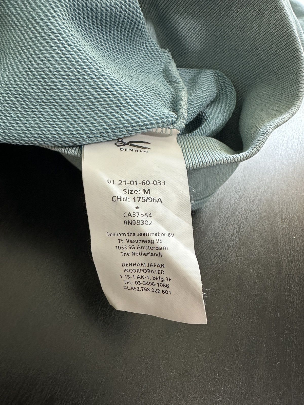 DENHAM Denham Garment Dyed Crewneck Sweatshirt Mint Green Size US M / EU 48-50 / 2 - 5 Thumbnail