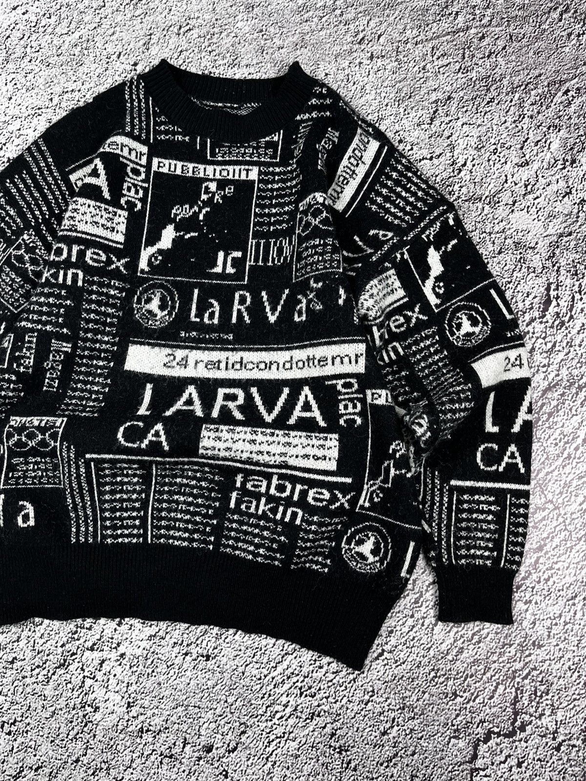 Vintage Vintage Y2K all over gazette style sweater streetwear size L Size US L / EU 52-54 / 3 - 3 Thumbnail