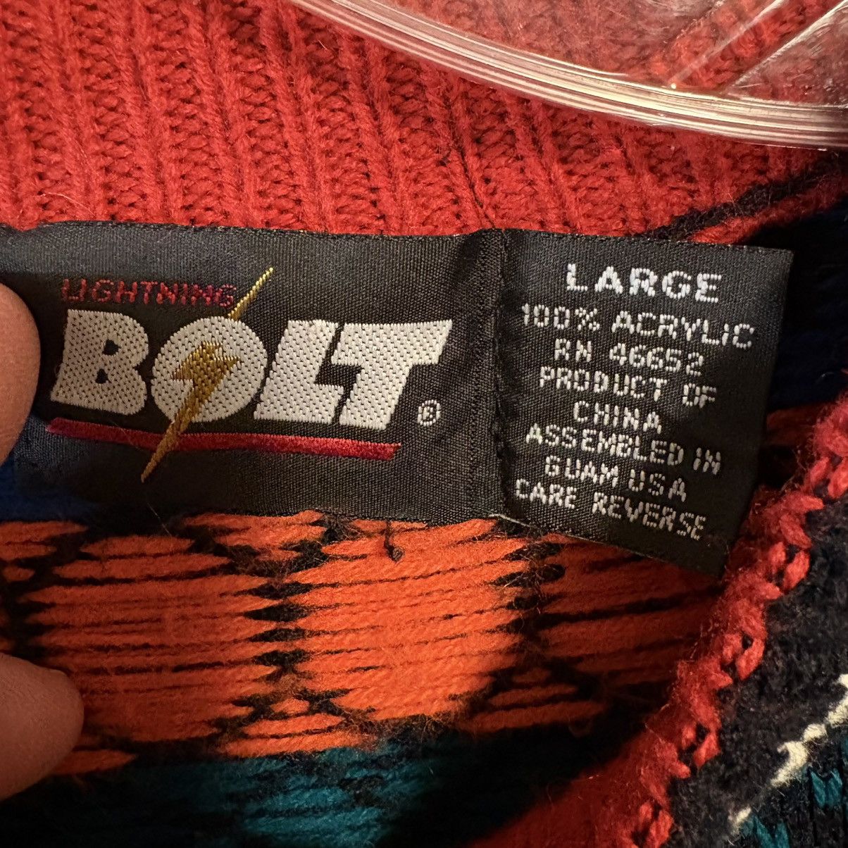 Lightning Bolt Vtg 90’s Bolt Multicolor Striped Sweater Coogi Style Men’s L Size US L / EU 52-54 / 3 - 2 Thumbnail