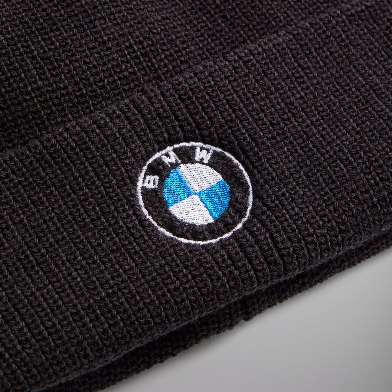 BMW × Kith Kith for BMW Rondel Classic Beanie Black Cuffed Acrylic Hat Size ONE SIZE - 3 Thumbnail