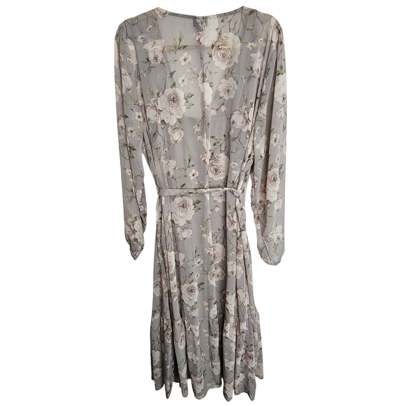 Corridor Torrid Maxi Chiffon Button Front Dress Floral Ruffle Hem 2X Size XXL / US 16-18 / IT 52-54 - 11 Thumbnail