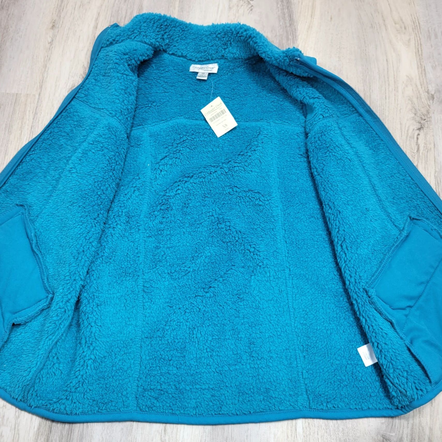 Coldwater Creek VINTAGE Coldwater Creek Women's Vest Sherpa Full Zip XS Blue NWT Size XS / US 0-2 / IT 36-38 - 6 Thumbnail