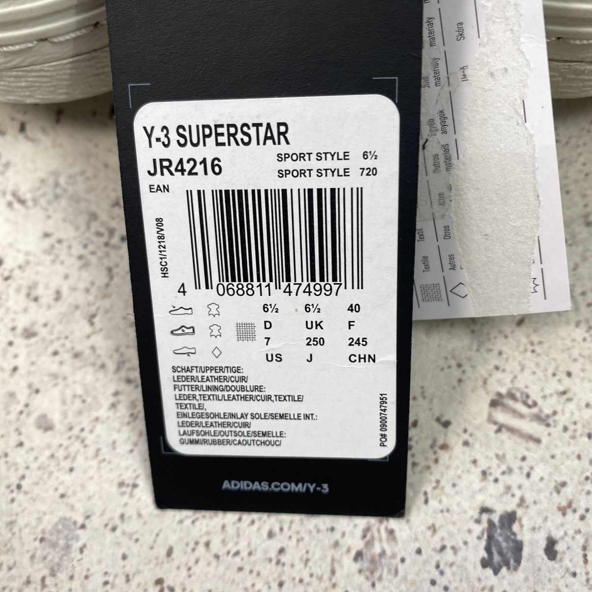Y-3 Adidas Y-3 Superstar "Orbit Grey" Yohji Yamamoto JR4216 Size US 7 / EU 40 - 10 Thumbnail