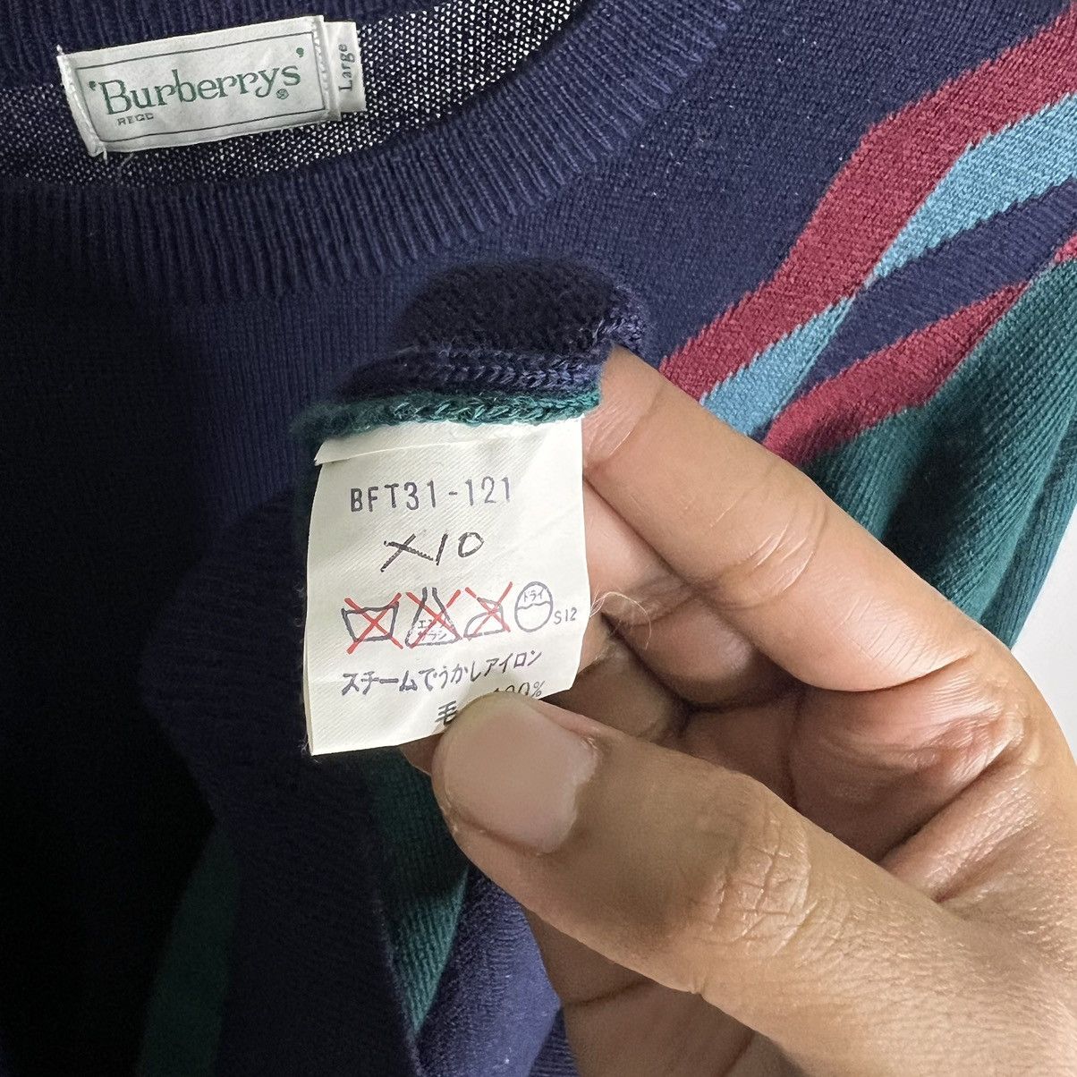 Vintage Burberrys Sports Knit Sweatshirt Crewneck