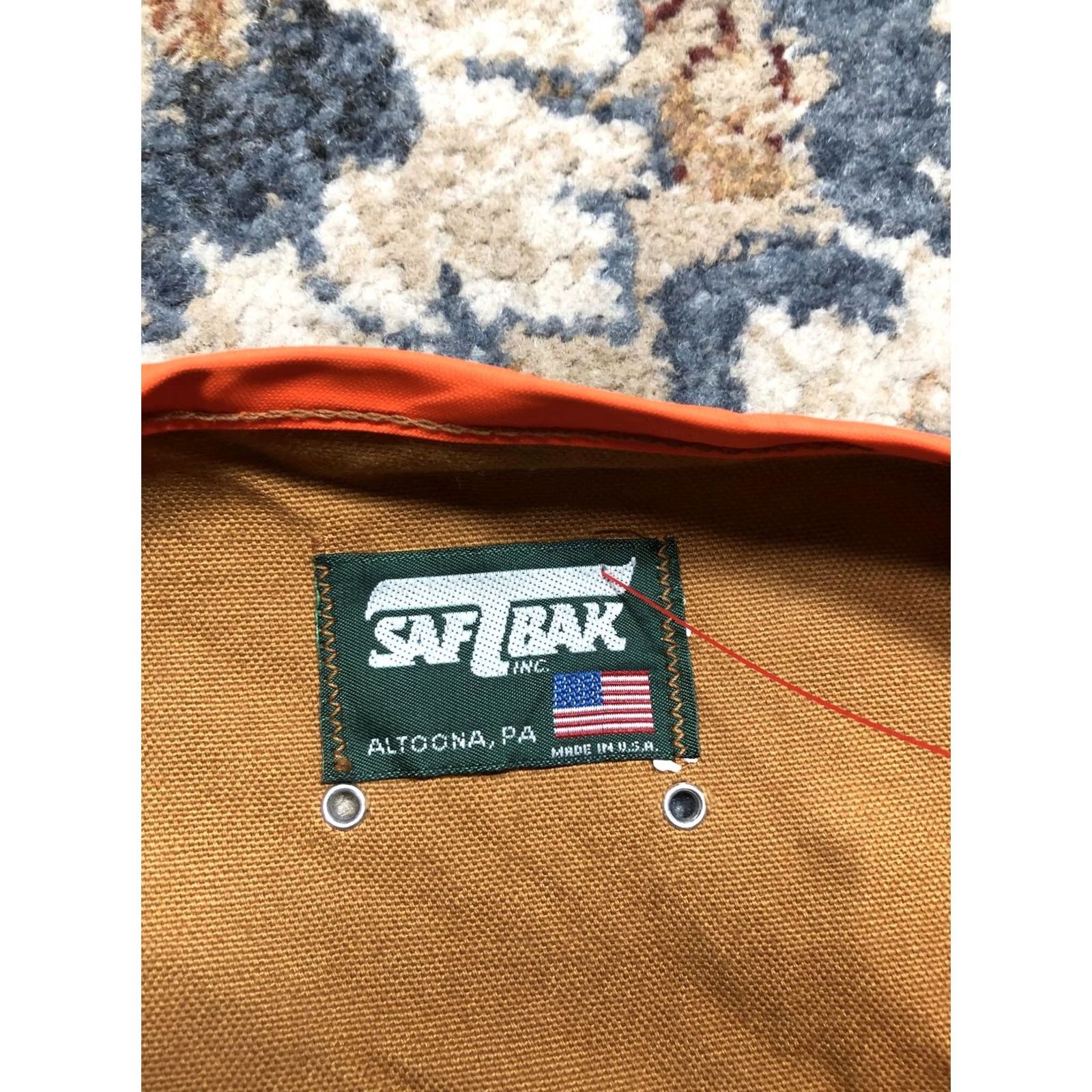 Vintage VINTAGE Saf-T-Bak Hunting Vest Mens XL Brown Blaze Orange Upland Game Bag USA Vest Size 46R - 2 Thumbnail