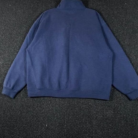 Jerzees VINTAGE Illinois Fighting Quarter Zip Pullover Sweatshirt Mens Size XL Navy Size US XL / EU 56 / 4 - 3 Thumbnail