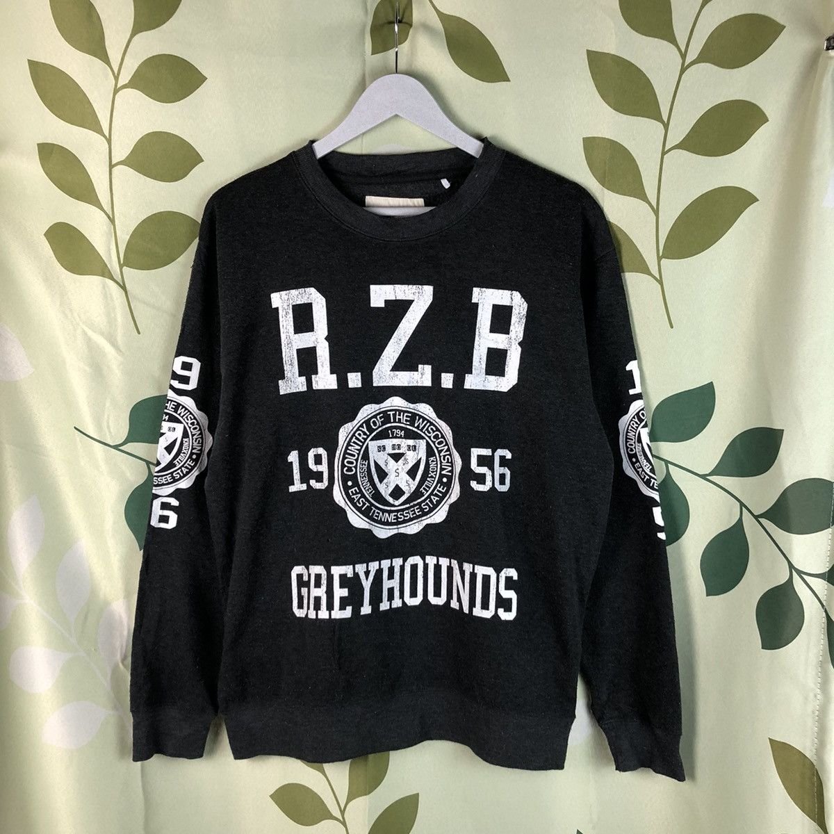 Japanese Brand R.Z.B Grey Hounds Grey Sweatshirt #7469 Size US M / EU 48-50 / 2 - 1 Thumbnail
