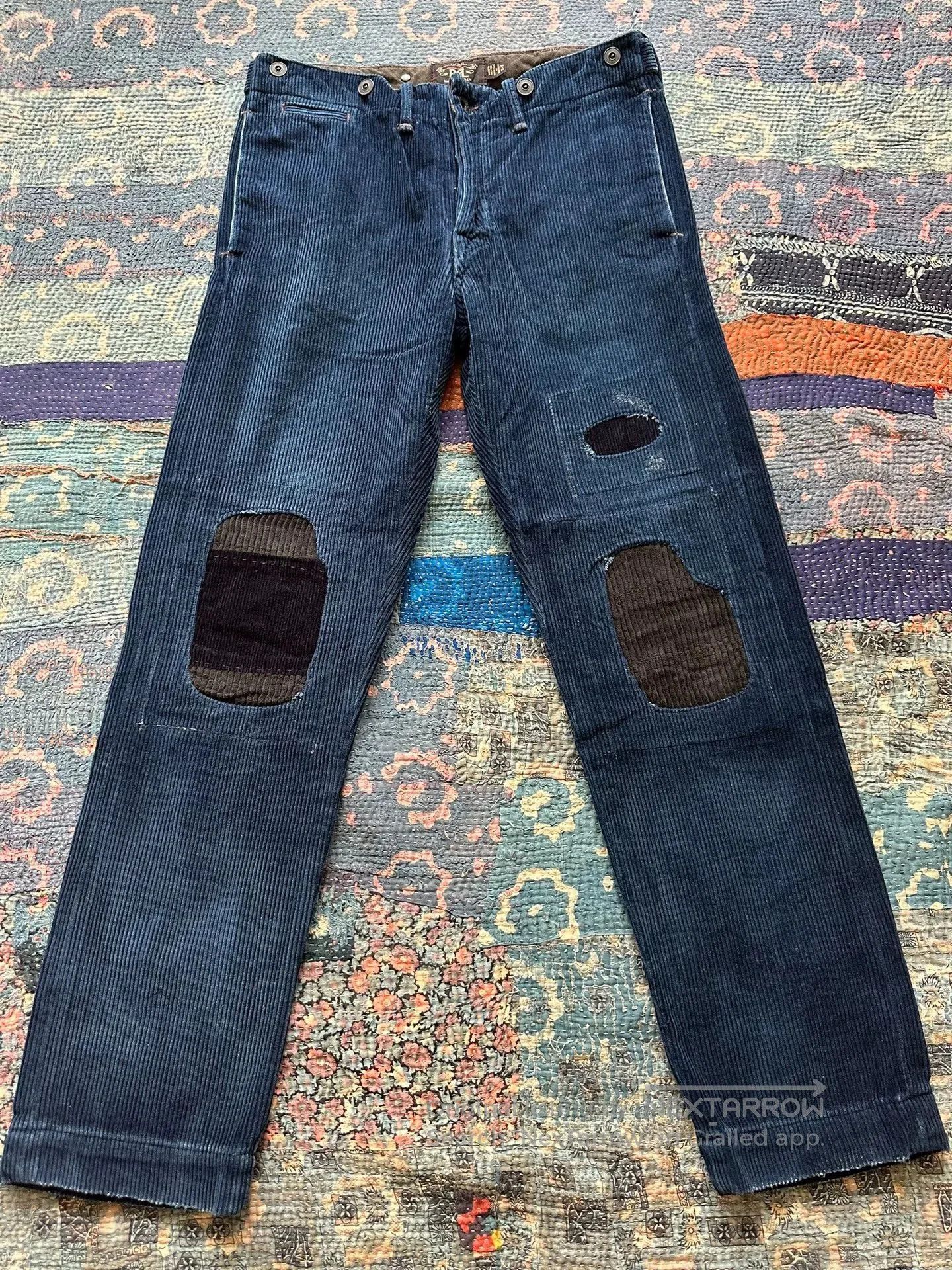 RRL Ralph Lauren RRL Blue Dyed Corduroy Pants. Size US 30 / EU 46 - 1 Thumbnail