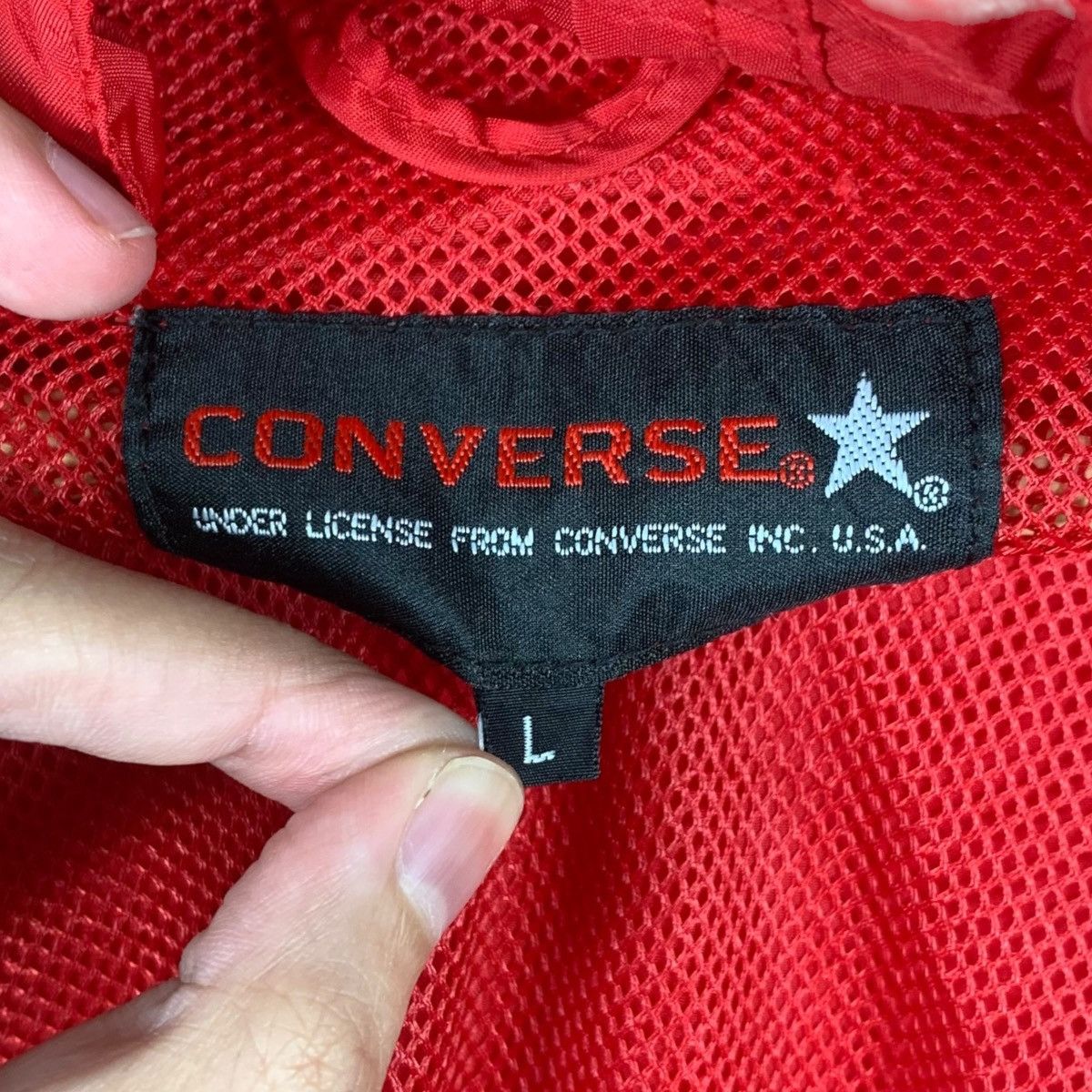 Converse Vintage CONVERSE ALL START Windbreaker Red Jacket Size L / US 10 / IT 46 - 6 Thumbnail