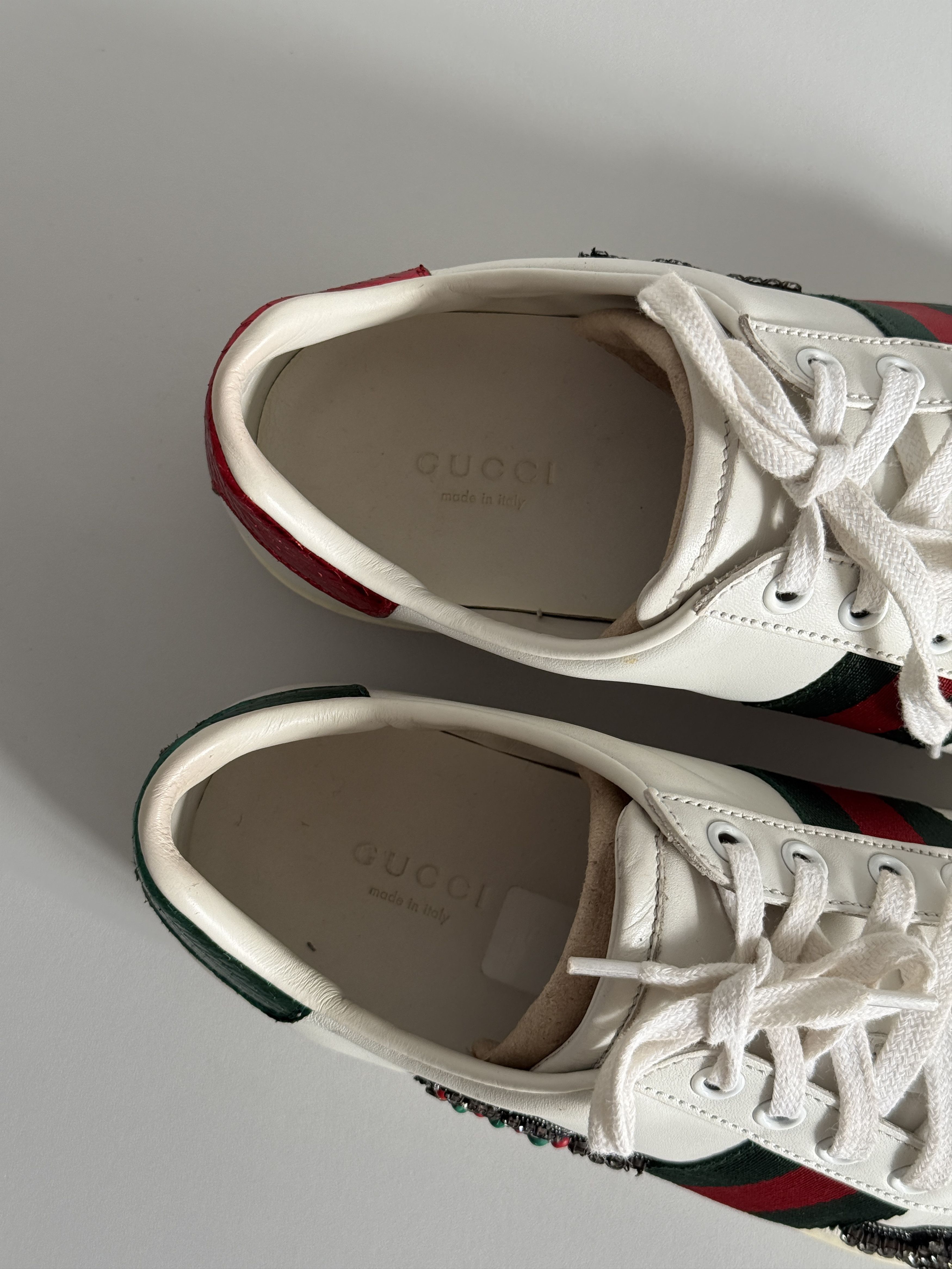 Gucci GUCCI Ace Arrow White Leather Sneakers Size US 8 / IT 38 - 9 Thumbnail