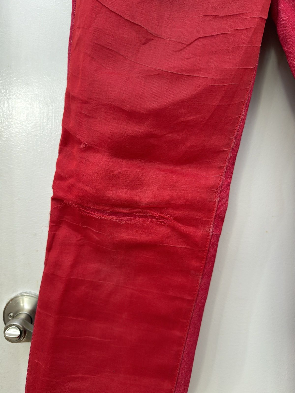 Helmut Lang AW97 Fuschia Sheer-Overlay Jeans Size US 29 - 4 Thumbnail