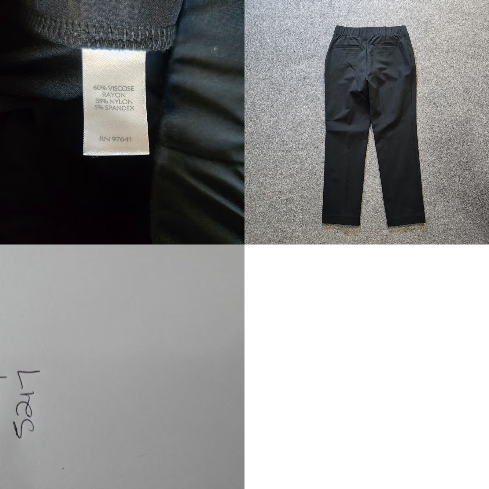 J. Jill J Jill Pants Womens Small Petite Black Ponte Slim Leg Stretch Pull On Tapered Leg Size 28" / US 6 / IT 42 - 8 Thumbnail