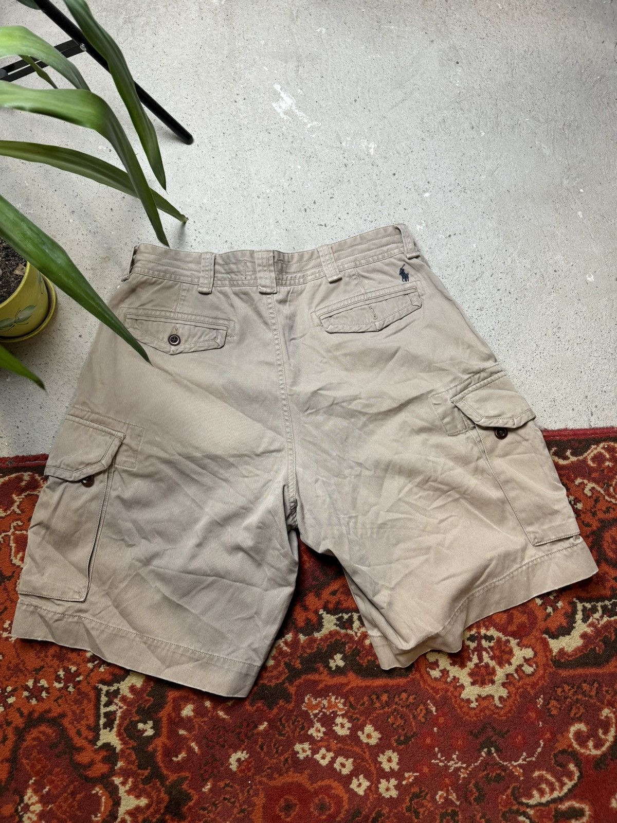 Polo Ralph Lauren × Vintage Vintage Y2K Polo Ralph Lauren Cargo Baggy Shorts Size US 36 / EU 52 - 10 Thumbnail