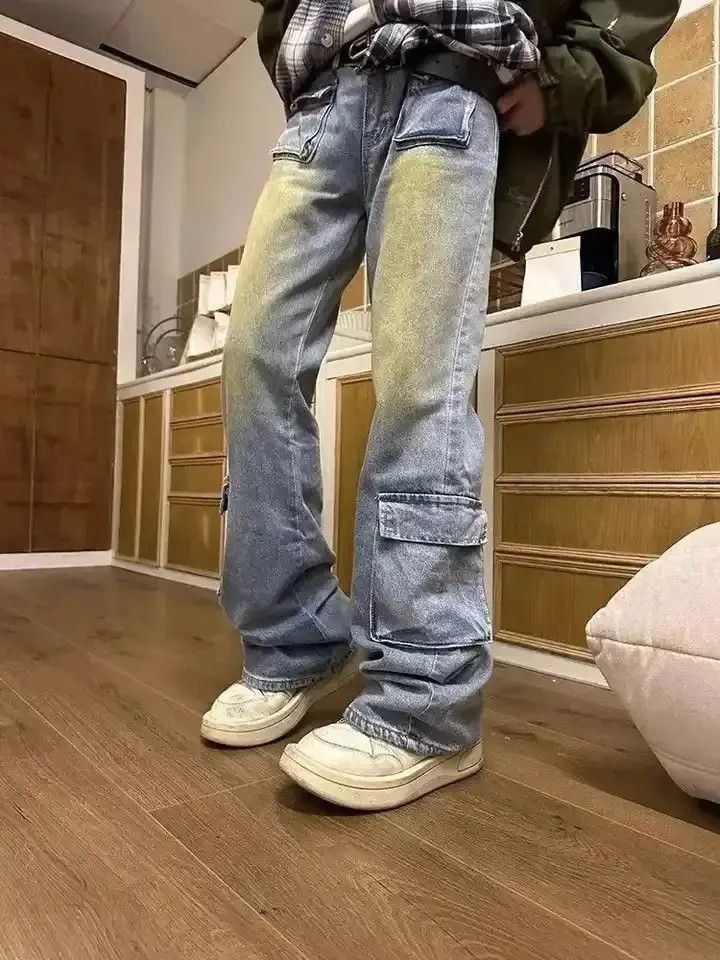 Japanese Brand Bootcut Jeans Men Flare Pants Size US 32 / EU 48 - 3 Thumbnail