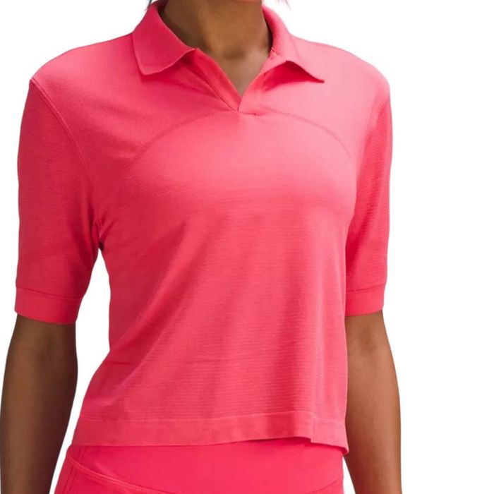 Lululemon Swiftly Tech Relaxed Fit Polo Shirt NWT Size 2 (Lip Gloss)