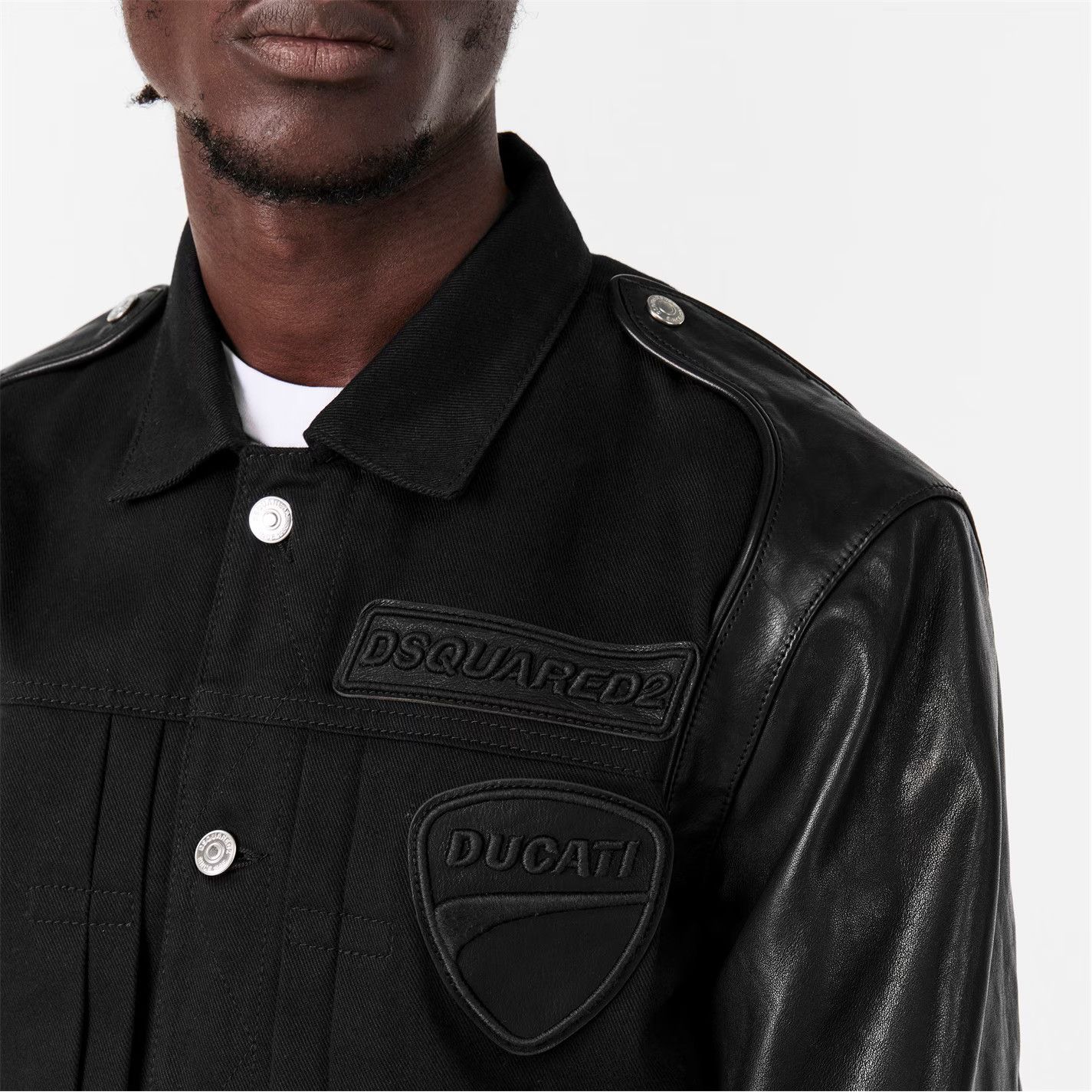 Dsquared2 o1g2r1mq0426 Leather Slim Fit Jacket in Black Size US M / EU 48-50 / 2 - 5 Thumbnail