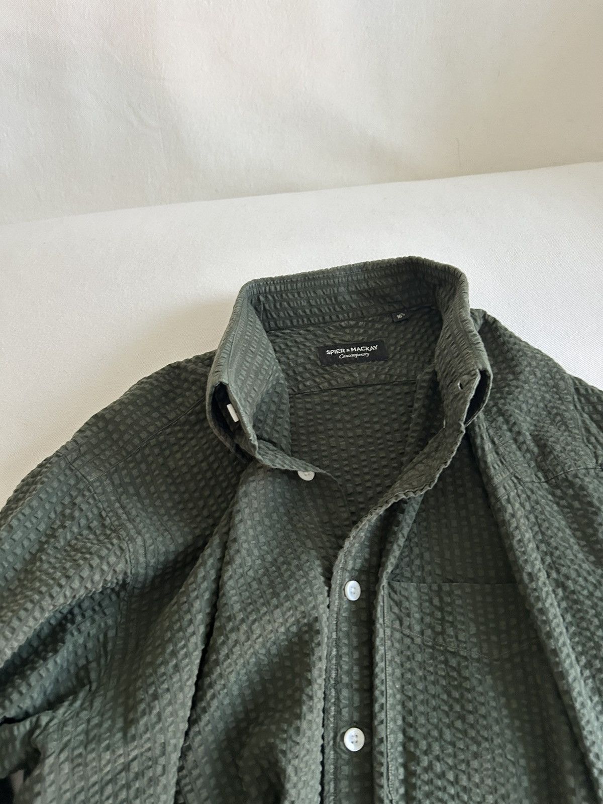 Spier & Mackay Green Spier Mackay seersucker button down Size US L / EU 52-54 / 3 - 2 Thumbnail