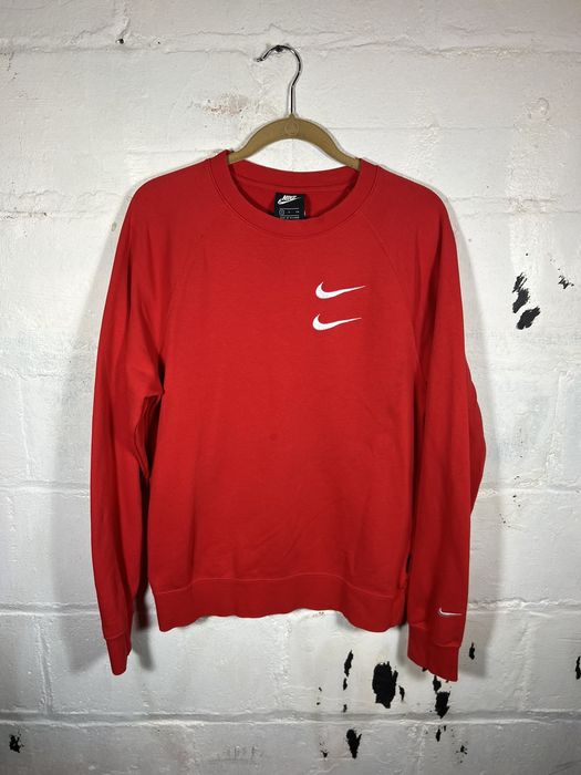 Nike double hot sale swoosh sweater