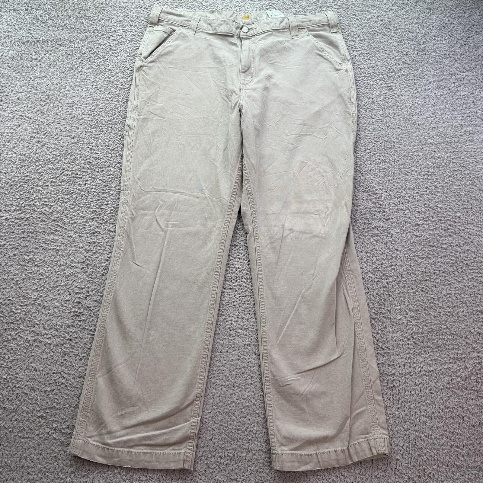 Carhartt Carhartt Relaxed Fit Work Pants Khaki Beige Style 38x30 Mens Size US 38 / EU 54 - 1 Thumbnail