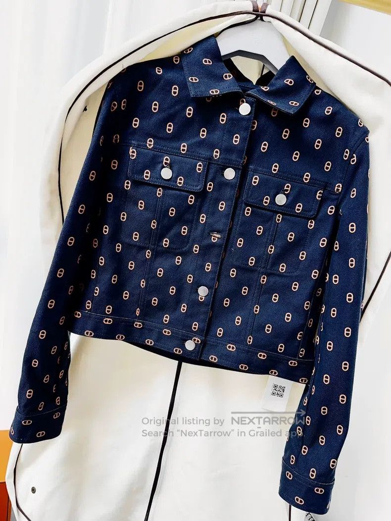 Hermes Hermes Chaine d'Ancre Anchor Navy Blue Long Sleeve Short D Size XS / US 0-2 / IT 36-38 - 2 Thumbnail