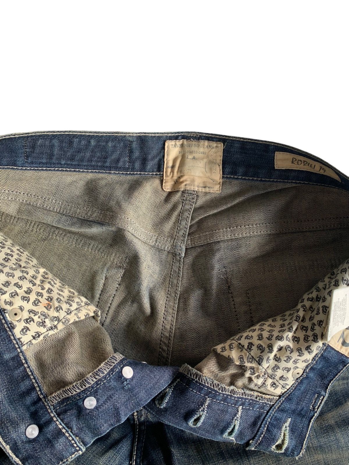 Tornado Mart FLARE Taverniti So Jeans Punk Style Distressed Denim☠️🎌 Size US 33 - 17 Thumbnail