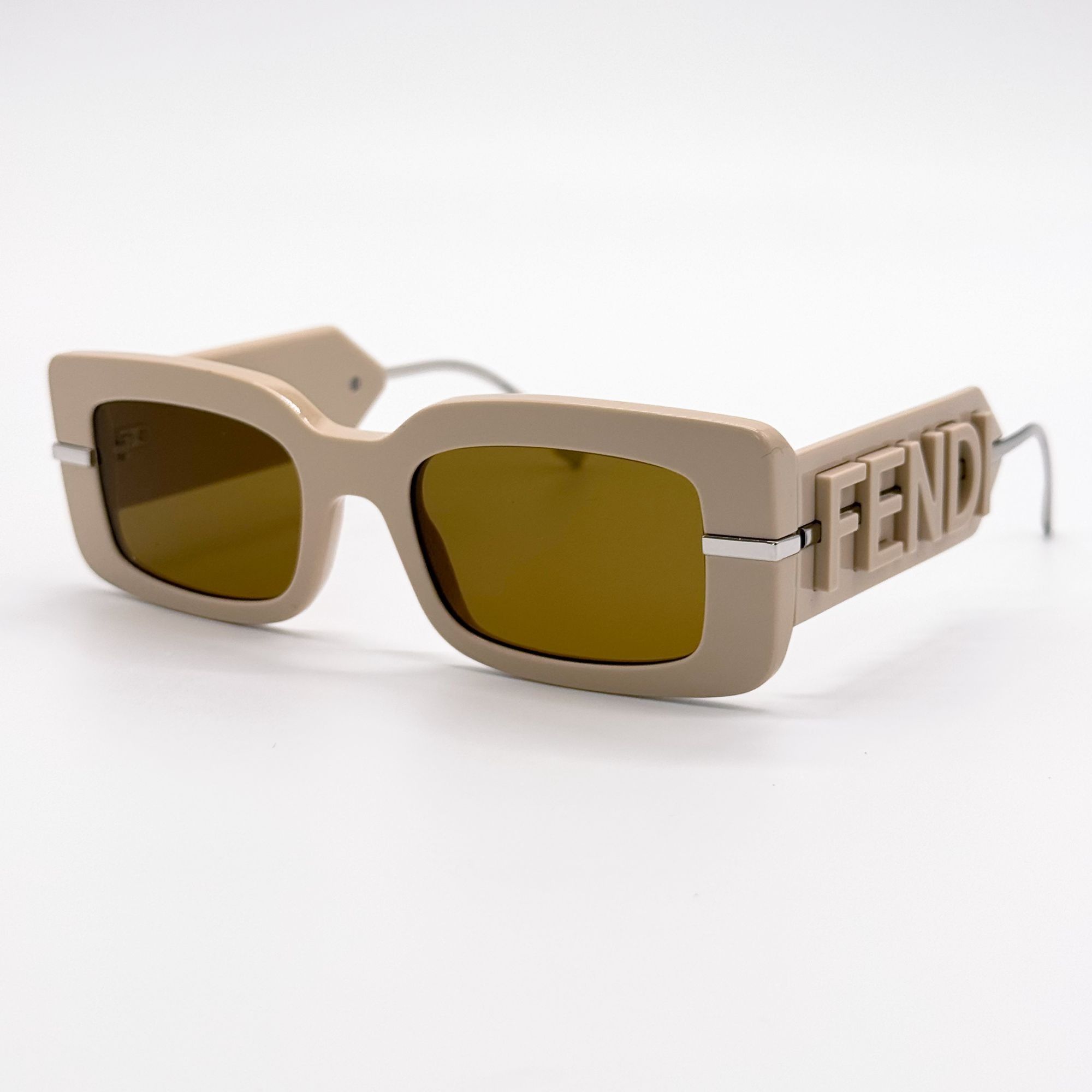 Fendi NEW FENDI SUNGLASSES FE40133I 57E BEIGE WOMEN EYEWEAR FENDI Size ONE SIZE - 3 Thumbnail