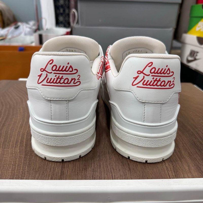 Louis Vuitton Nigo x Louis Vuitton Red Logo Trainer Sneakers -2505 Size US 10 / EU 43 - 3 Thumbnail