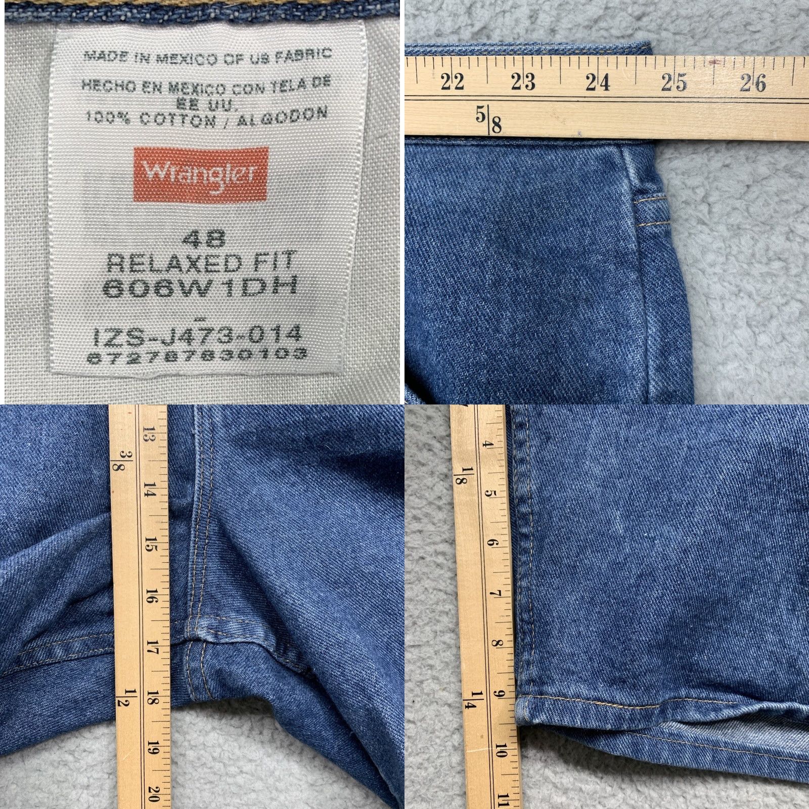 Wrangler Wrangler Denim Shorts Mens 48W Blue Work Wear Relaxed Comfort Casual 5-Pocket High Rise 9.5in Inseam 100% Cotton Jeans Size US 32 / EU 48 - 8 Thumbnail