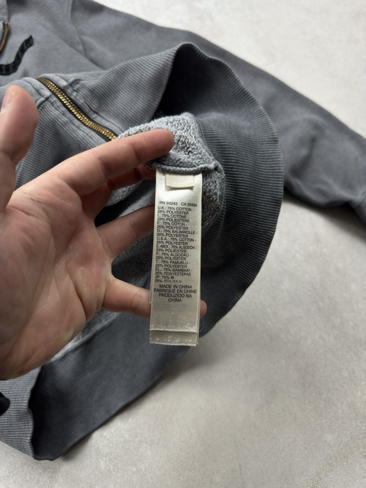 Diesel Vintage Diesel Washed Grey Zip Hoodie Logo size L Size US L / EU 52-54 / 3 - 13 Thumbnail