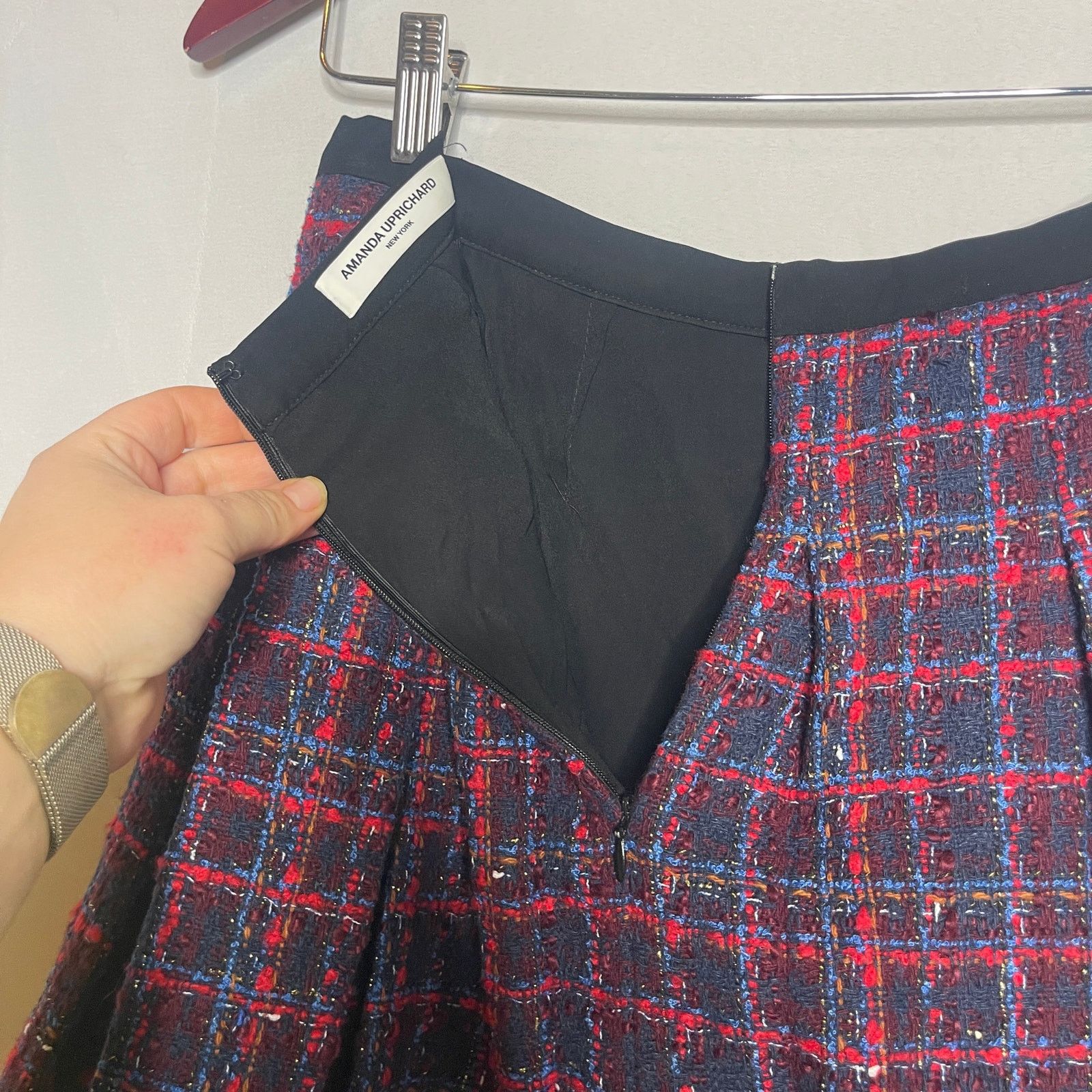 Amanda Uprichard AMANDA UPRICHARD SET Tweed Collar Blazer & mini skirt S Size 26" / US 2 / IT 38 - 5 Thumbnail