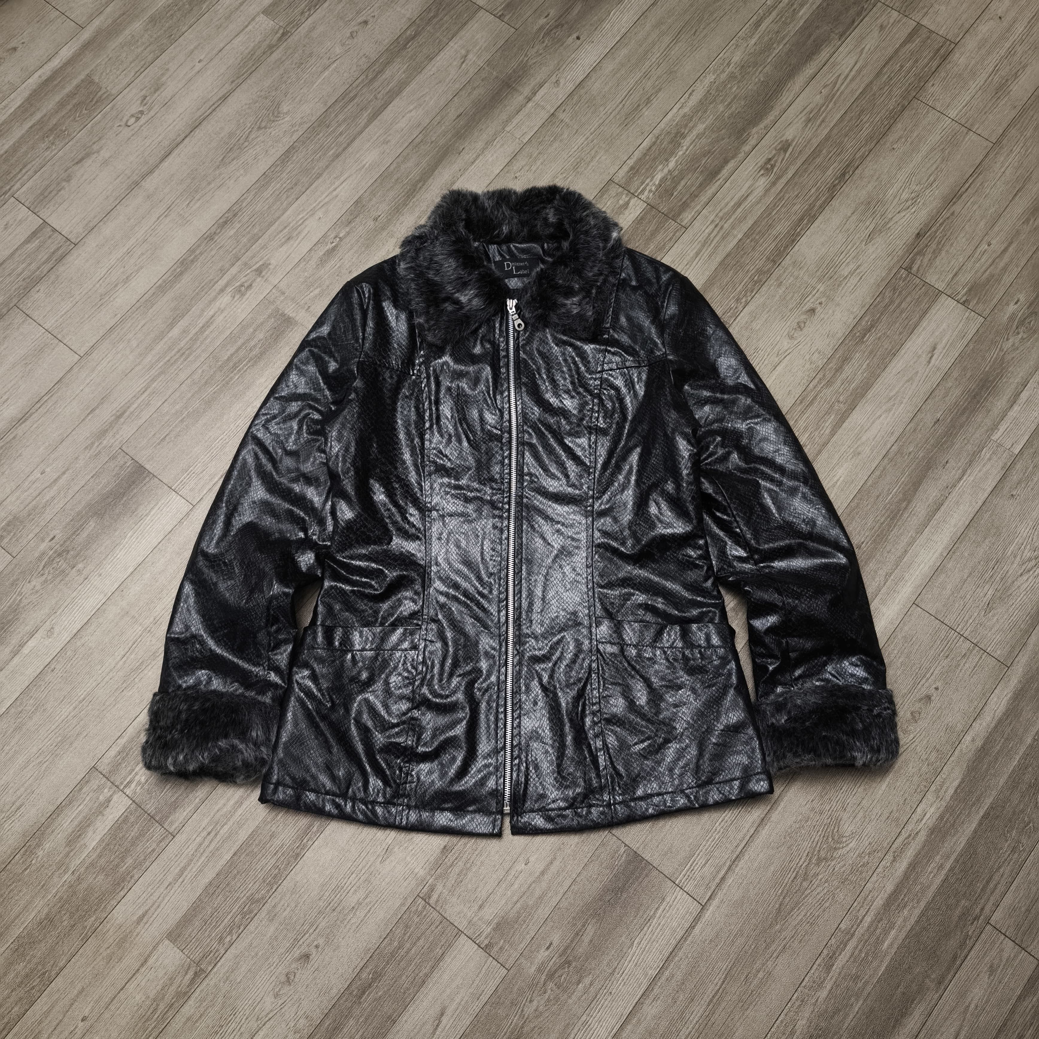 Tornado Mart Designer's Label Fur Collar Snake Pattern Jacket Size US M / EU 48-50 / 2 - 1 Thumbnail