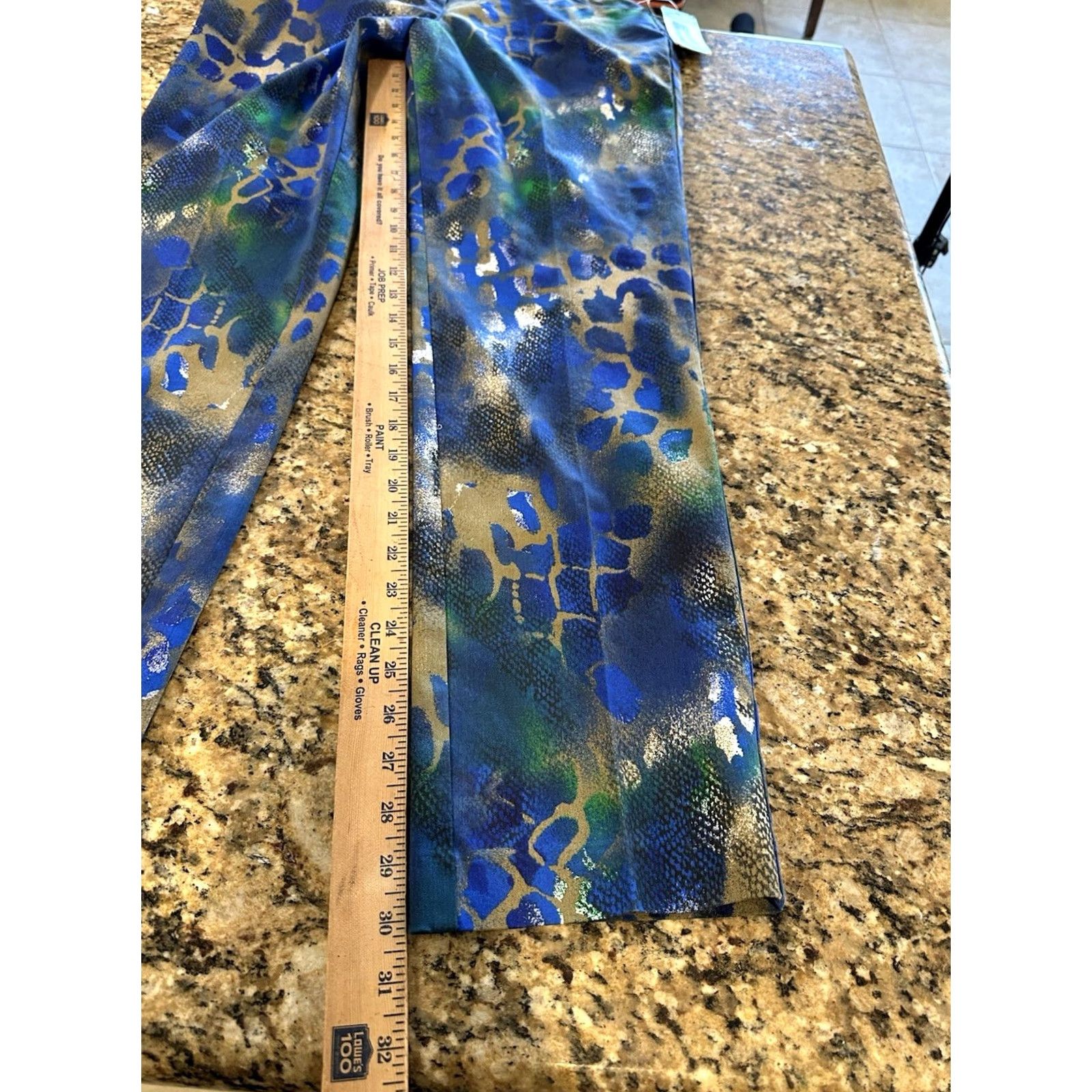 Vintage New Directions Animal Print Pull On Pants Womens 10 Blue Boho Retro 90s Y2K Mens Womens Girls? Size 32" / US 10 / IT 46 - 5 Thumbnail
